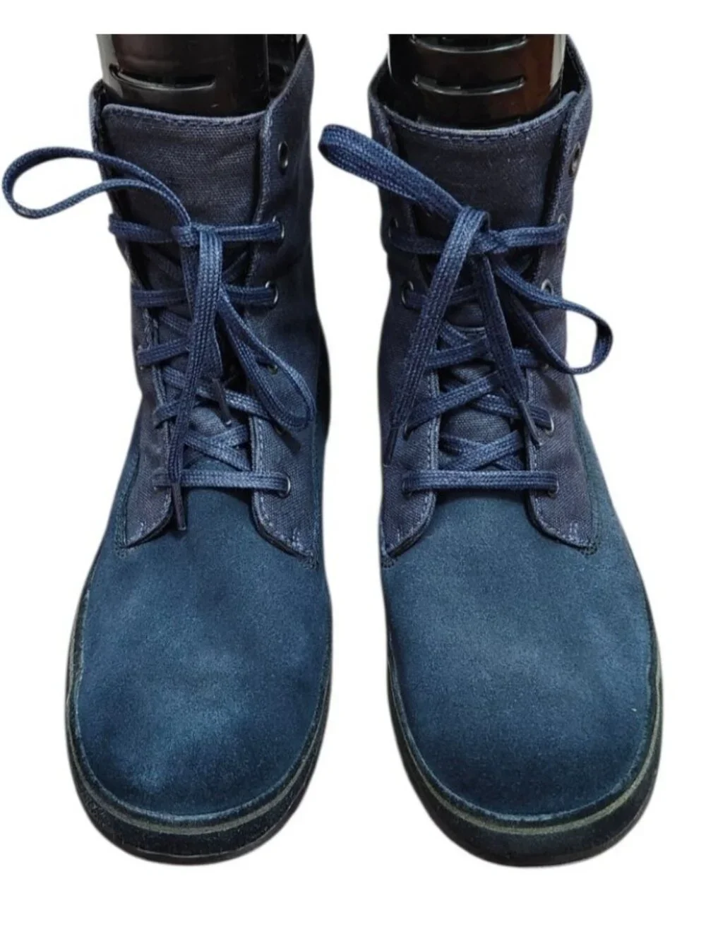 Sorel Woodbine Surplus NM1783 Men's Boots Size 13 Navy Leather Canvas Lace Up